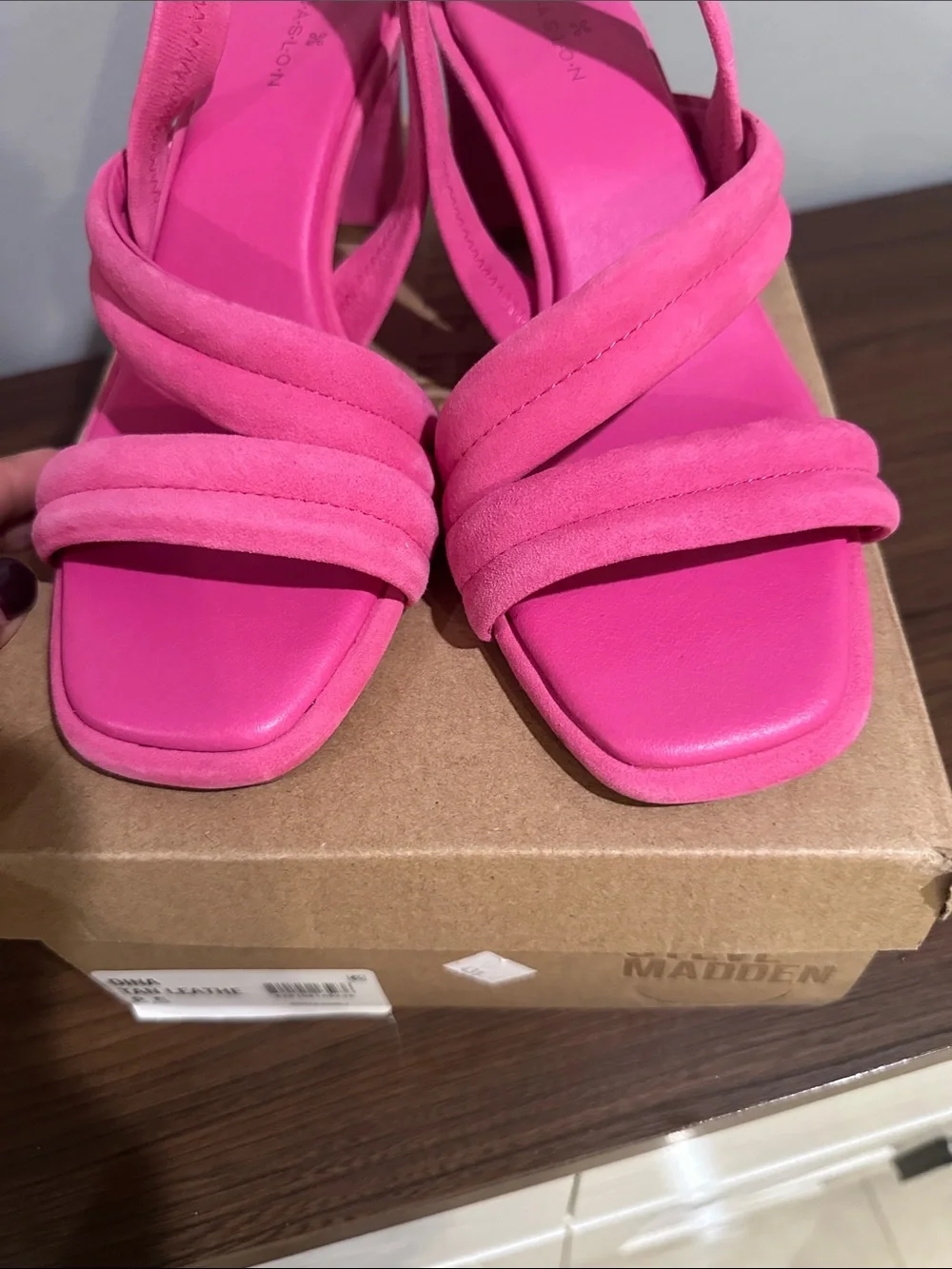 Steve Madden Vibrant Pink Slingback Heeled Sandals